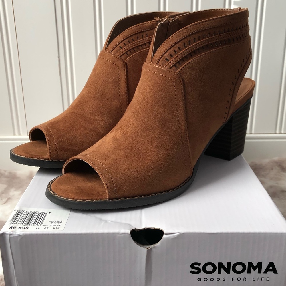 😍 Western Style Peep Toe Ankle Boots - Picture 10 of 10